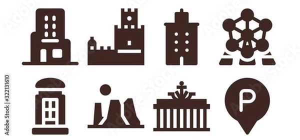 Obraz city icon set