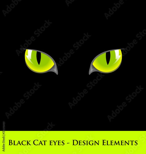 Obraz Black cat eyes