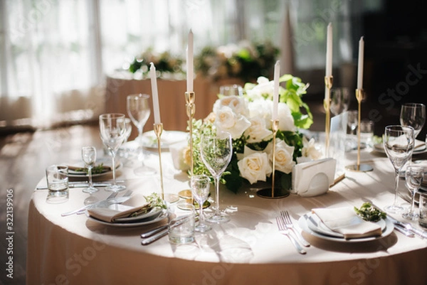 Obraz elegant wedding table setting