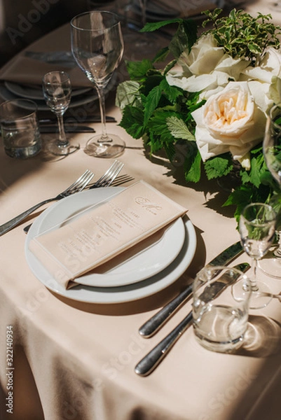 Fototapeta elegant table setting