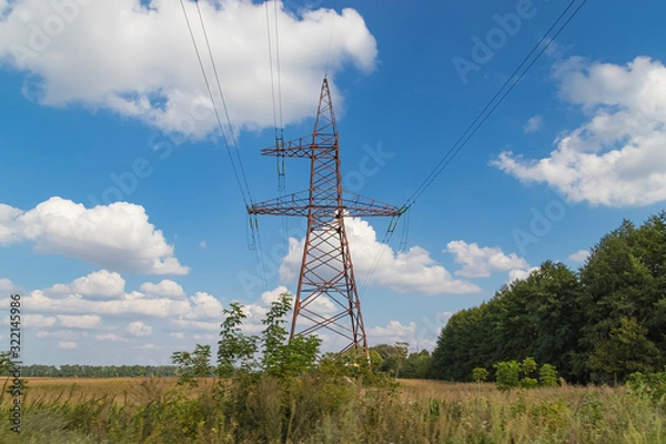 Obraz High-voltage power line, steel engineering structure