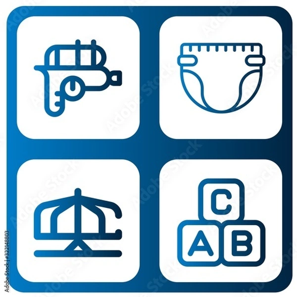 Fototapeta childhood icon set