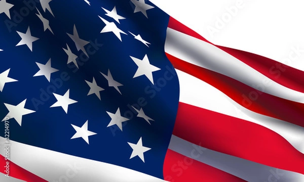 Obraz USA flag wave vector