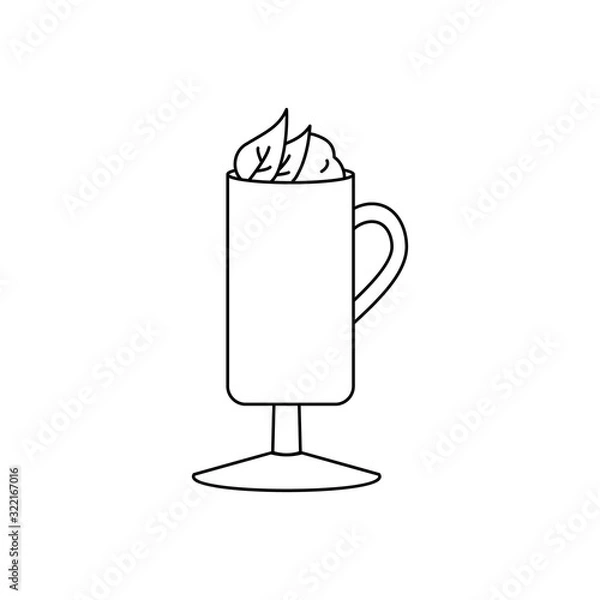 Obraz Peppermint cocktail icon. Simple line, outline vector elements of prize icons for ui and ux, website or mobile application