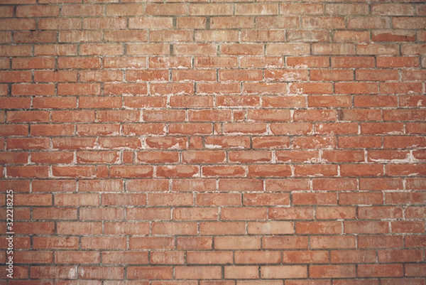 Fototapeta Red brick wall, background
