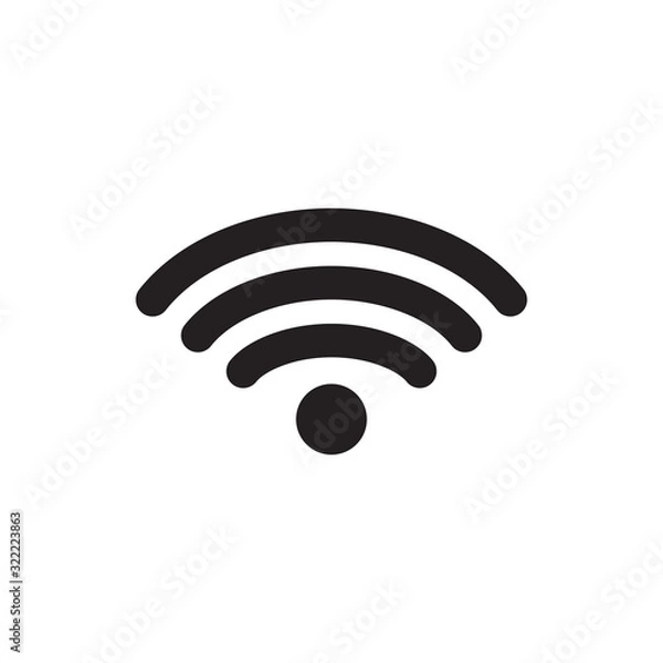 Fototapeta wi-fi signal icon design vector logo template EPS 10