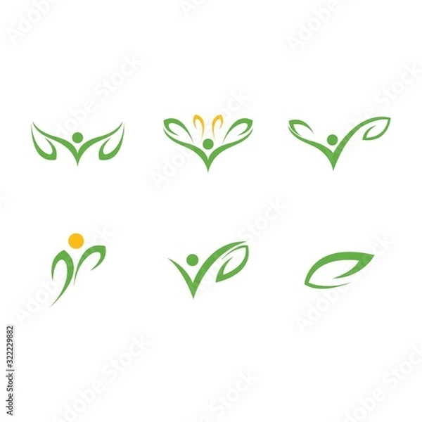 Obraz Healthy Life people Logo