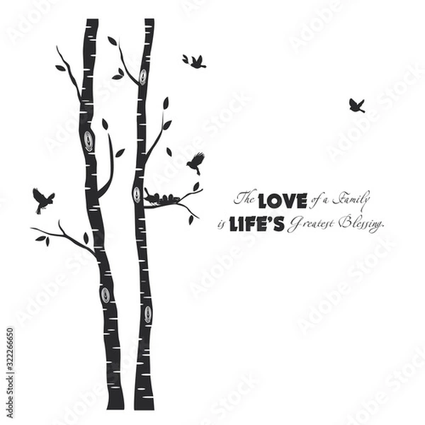 Obraz The beautiful tree with the quote