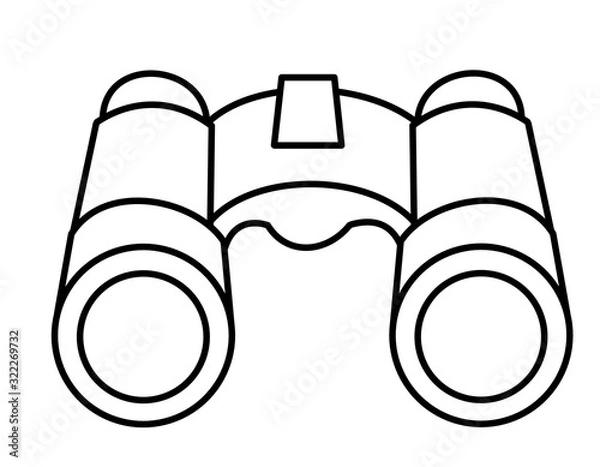 Obraz 双眼鏡(線画)