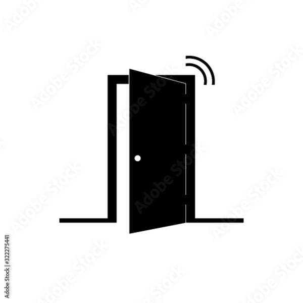 Fototapeta Smart open door icon for web design isolated on white background