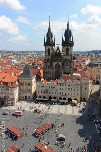 Fototapeta The Church of Mother of God before Týn on Staromestska (Old Town) square. Prague, Czech Republic