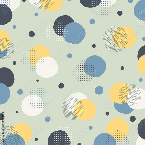 Fototapeta Abstract minimal geometric of hand drawn element decorate on pastel background. illustration vector eps10