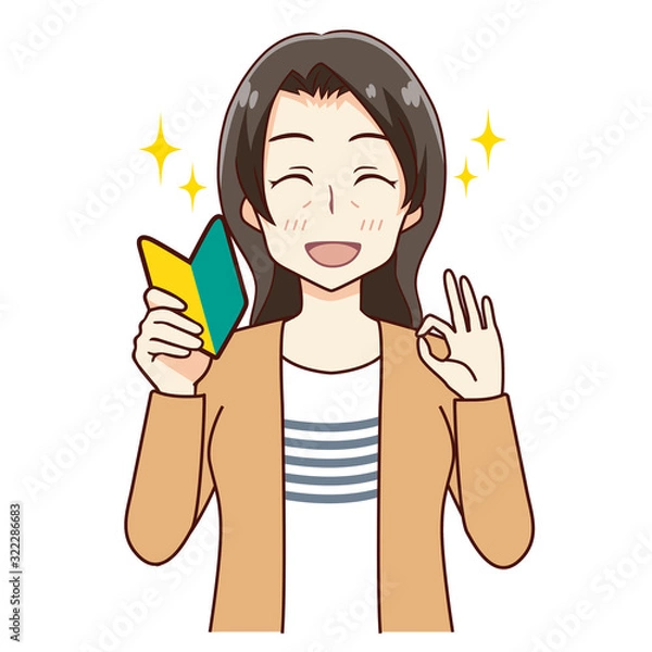 Obraz 初心者マーク　女性　OK 