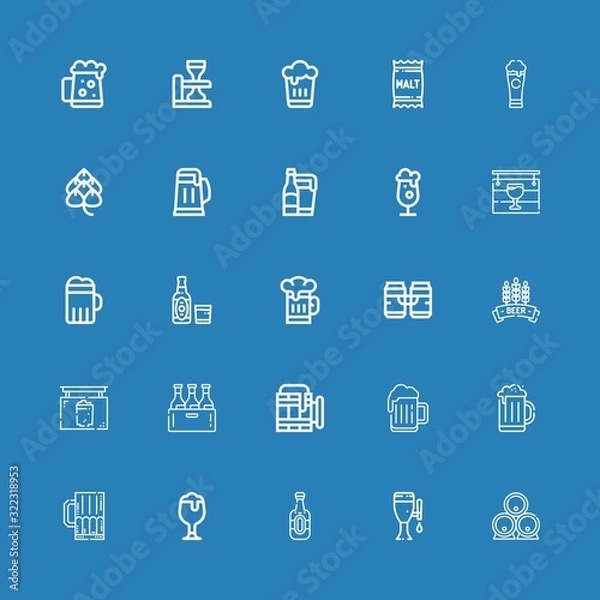 Fototapeta Editable 25 pint icons for web and mobile