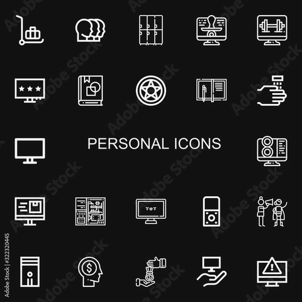 Fototapeta Editable 22 personal icons for web and mobile
