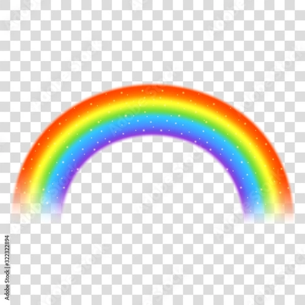 Obraz Rainbow icon isolated on transparent background