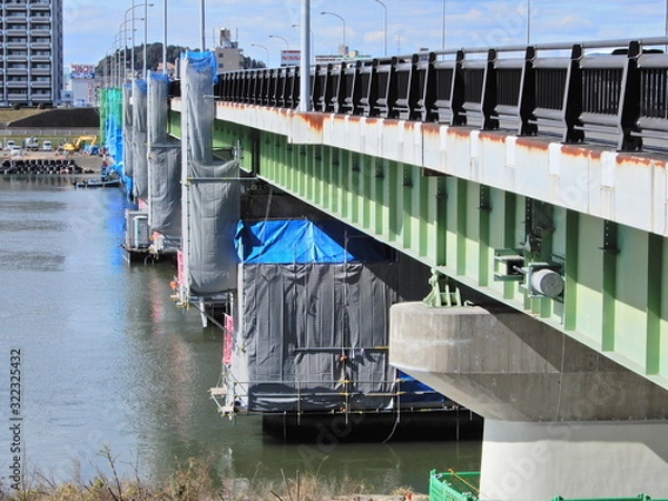 Obraz 橋の補修工事