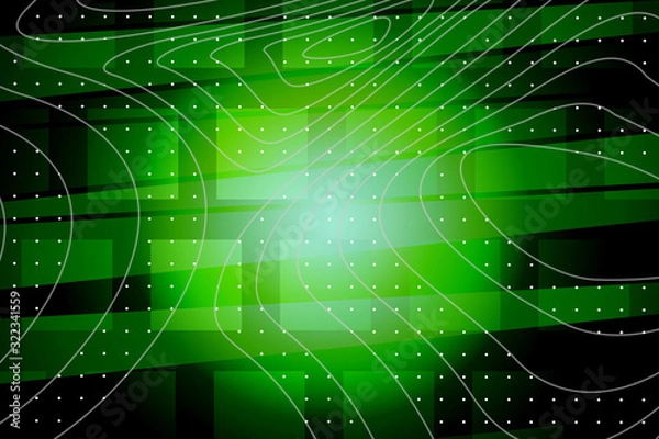 Fototapeta abstract, light, pattern, design, green, blue, wallpaper, space, black, technology, tunnel, illustration, motion, texture, backdrop, concept, art, swirl, fractal, spiral, circle, wave, digital, 3d