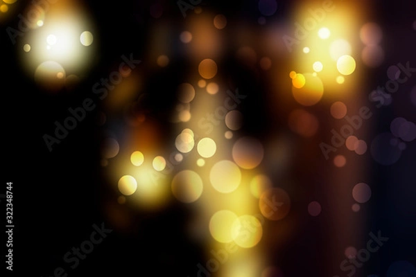 Fototapeta Abstract bokeh lights background.Blur wall.