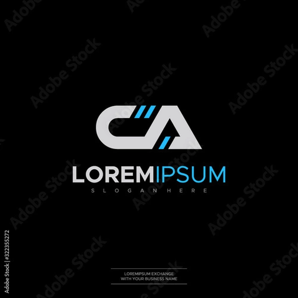 Obraz CA Letter Logo Design Template Vector Premium Design