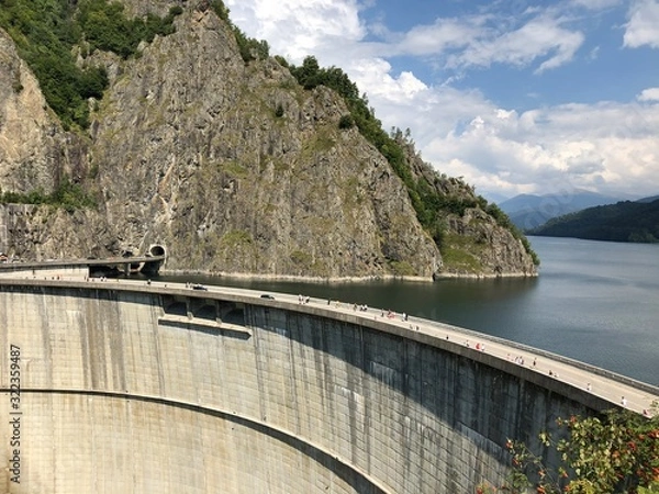 Fototapeta dam on the river