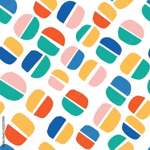 Obraz Seamless Abstract Shape Circle pattern. Stylish repeating texture. Repeating circles. colorful. Modern. Simple.