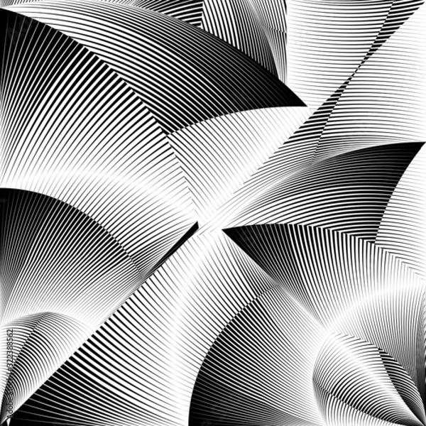 Fototapeta Abstract halftone lines background, creative geometric pattern, vector modern design texture.