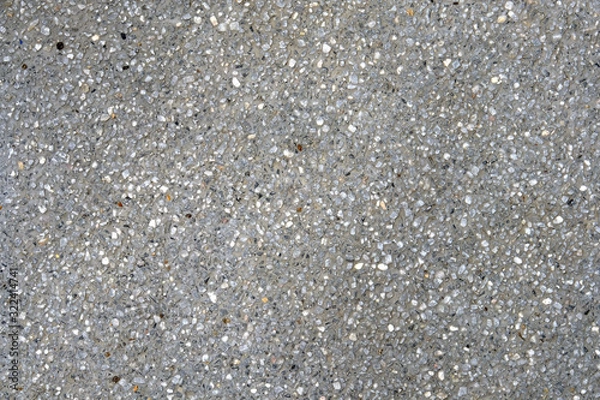 Fototapeta Explsed aggregate finish concrete wall and floor background texture.