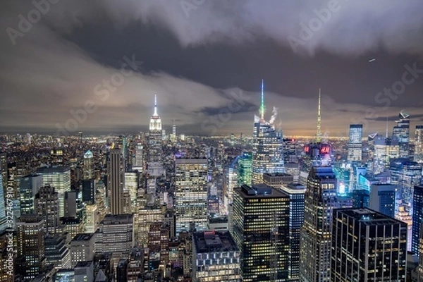 Obraz ニューヨーク夜景　：　トップ　オブ　ザ　ロック　から