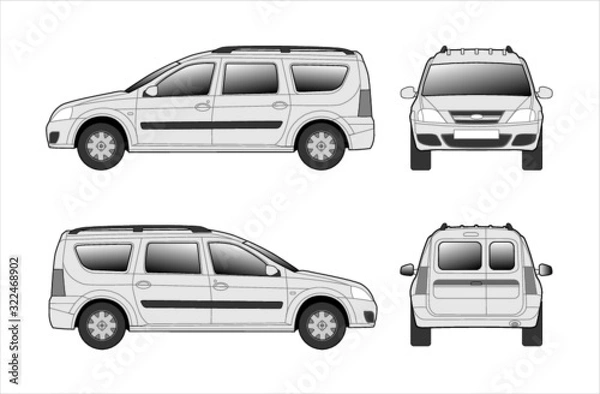 Fototapeta Car vector template