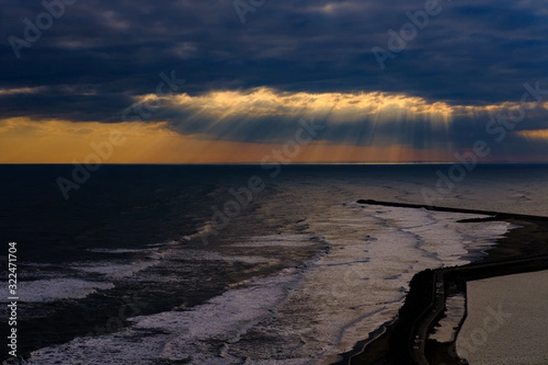 Fototapeta sunset on beach