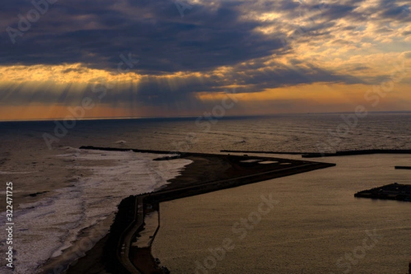 Fototapeta sunset on beach