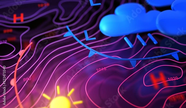 Fototapeta Weather Map