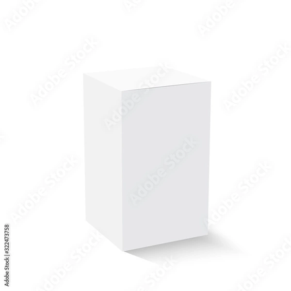 Obraz Blank paper or cardboard box template. Vector