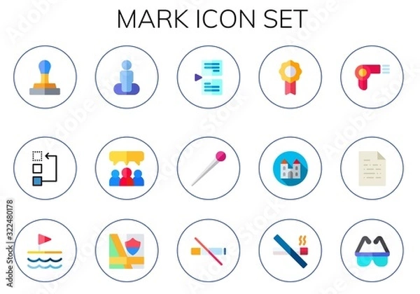 Fototapeta mark icon set