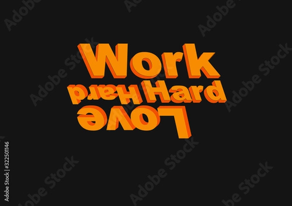 Obraz work love hard love