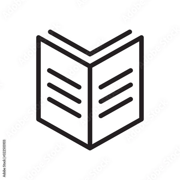 Obraz book icon design vector logo template EPS 10