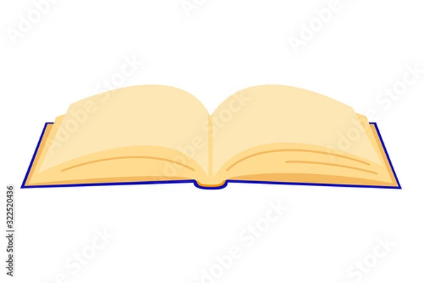 Obraz Cartoon open blue book