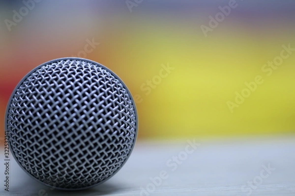 Obraz The microphone installed in the auditorium has a beautiful backdrop in the seminar.