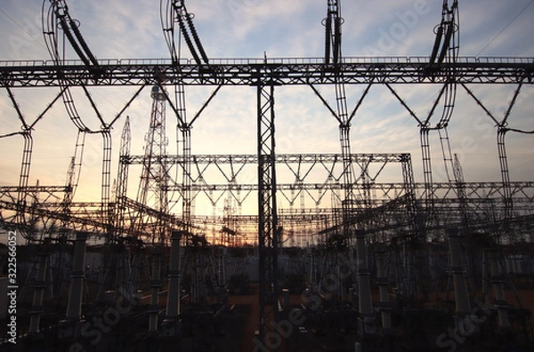 Fototapeta 変電所　栃木県茂木町