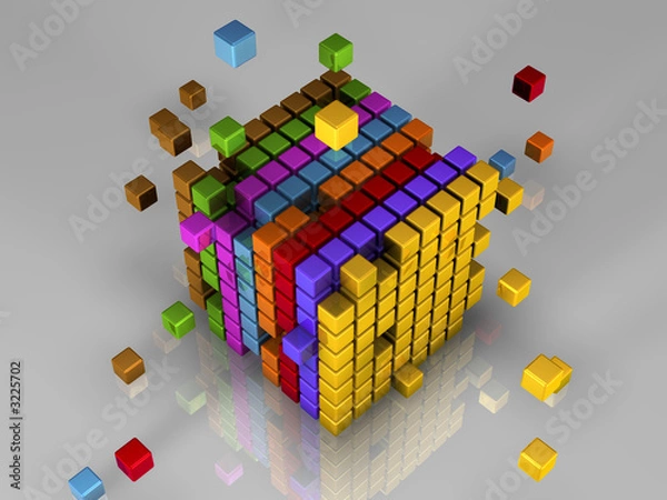 Obraz 3d cubes