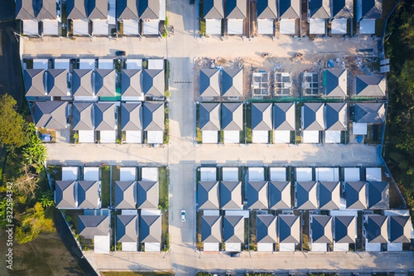 Fototapeta aerial view housing