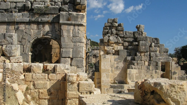 Fototapeta ancient cave city, Myra, turkey