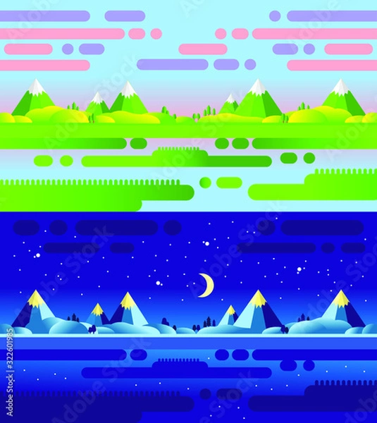 Obraz lake and mountains 