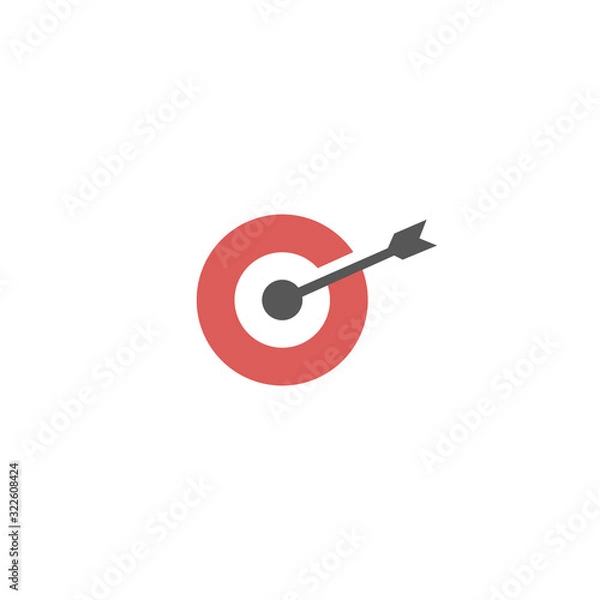 Obraz Target icon logo design for business or sport with arrow symbol. Goal Logo.