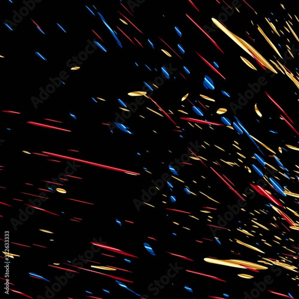 Fototapeta splashes of paint splatters flying in different directions. vector