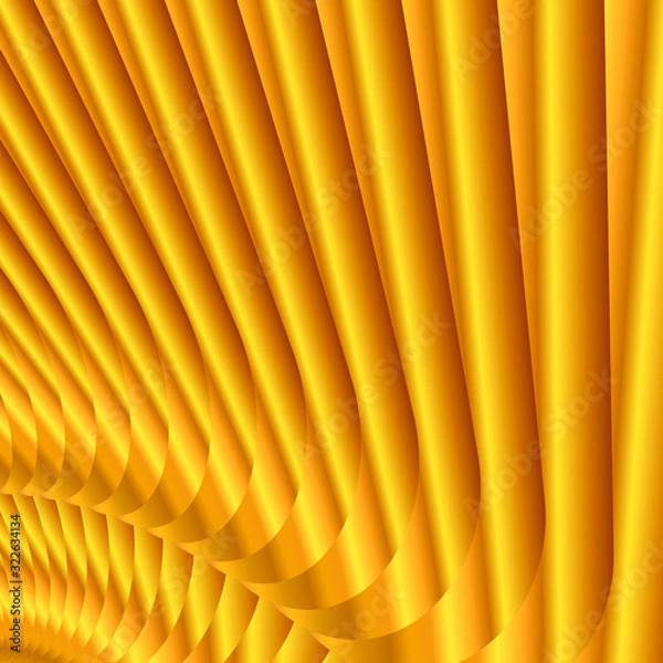 Obraz vector background with Golden gradients, three-dimensional shapes.