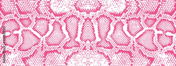 Fototapeta Print texture pattern pink white snake