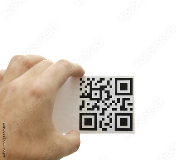 Obraz qr hand message