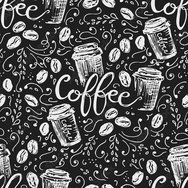 Obraz Coffee seamless pattern
